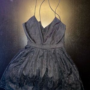 Black Tulle Mini Party Dress